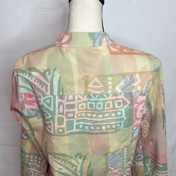 Orvis Sz S Funky Pastels Cotton Short Jacket Blazer - Picture 6 of 7